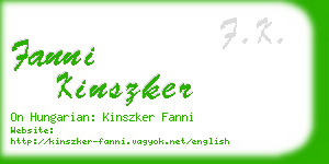 fanni kinszker business card